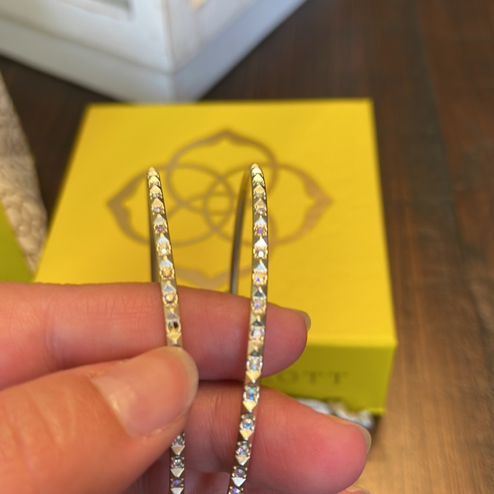 Kendra Scott blingy large hoops - Picture 7 of 14